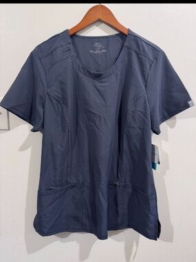 INFINITY Cherokee Short Sleeve Scrub Top - Navy